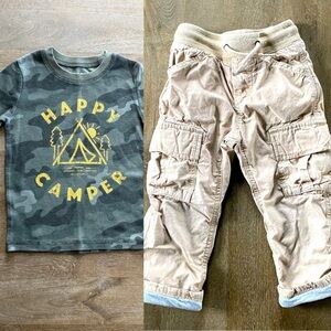 🧸 Gap | Adorable Lined Cargo Pants + “Happy Camper” Thermal